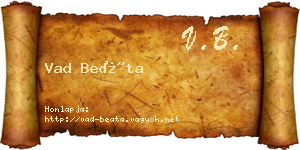 Vad Beáta névjegykártya