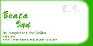 beata vad business card